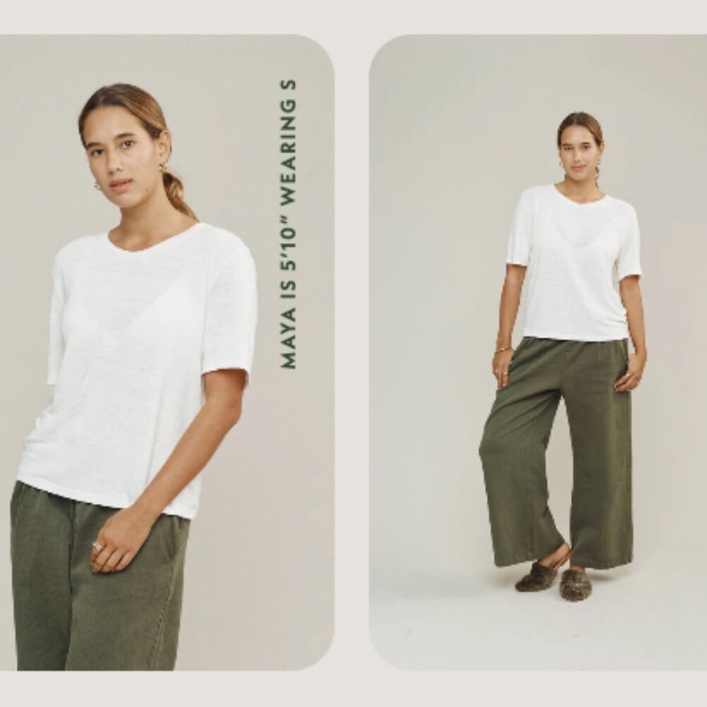 Jungmaven Dakota 100% Cropped Tee in Coastal Blue